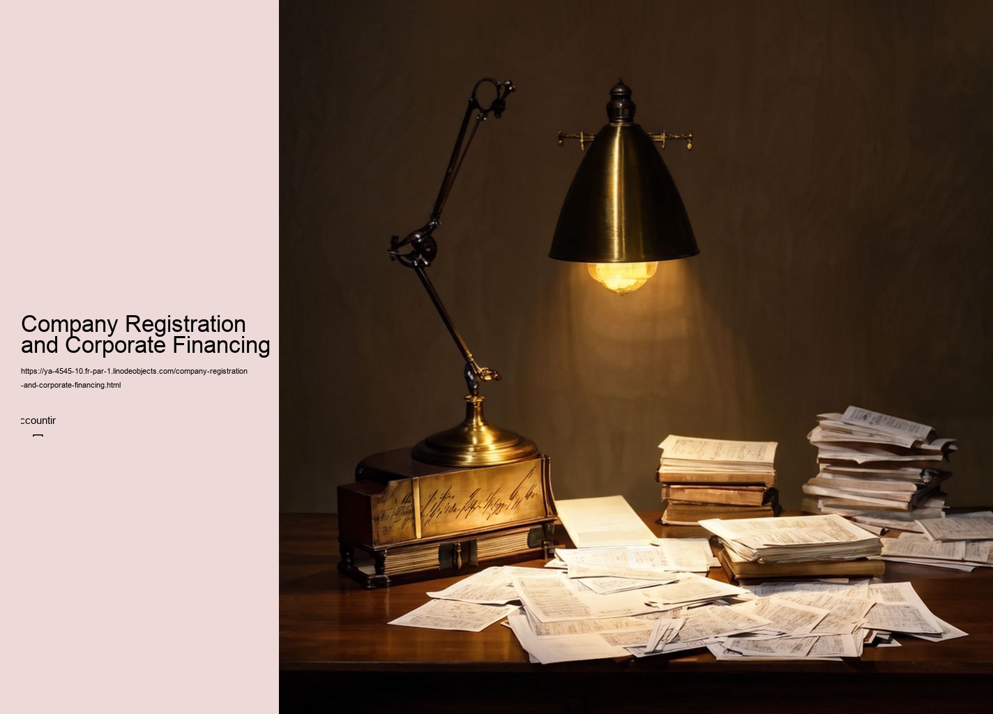 Company Registration and Corporate Financing